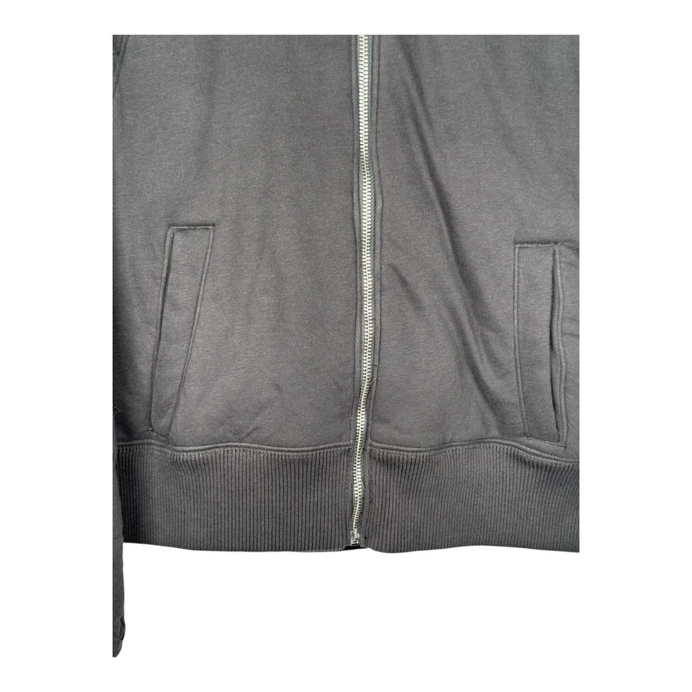 Abercrombie &‎ Fitch Quilted Jacket Soft Collection Gray Cropped Full Zip Sz Lg